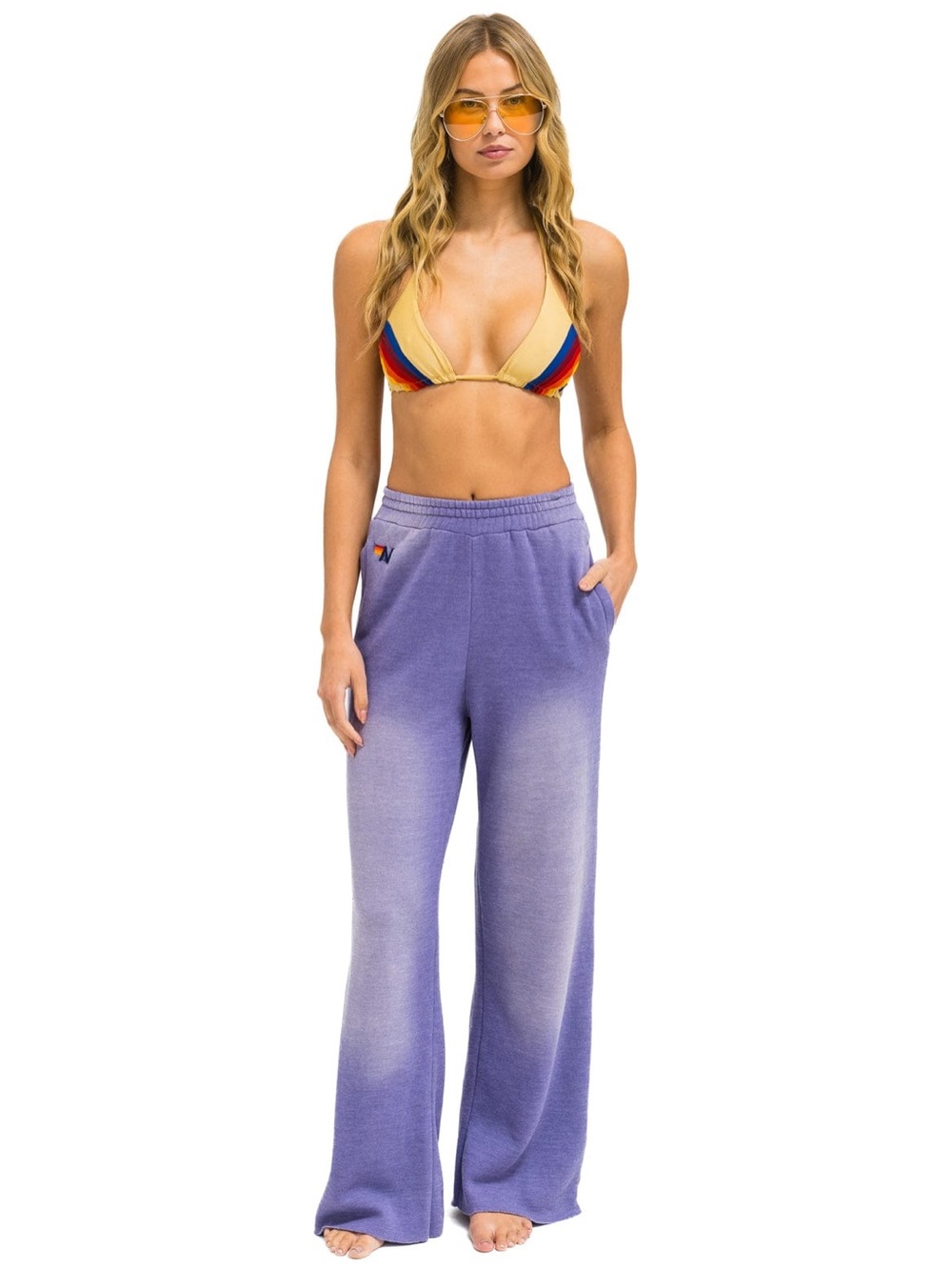 Aviator Nation Wide Legged Relaxed Sweatpants Size L